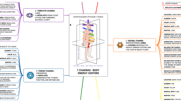 The 7 Main Chakras of the Human Body — digital poster